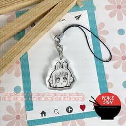 (mua 1 tặng 1) (TAI THÚ) Móc dây treo điện thoại CHIẾN LƯỢC TÌNH YÊU TRONG SÁNG in hình manhwa anime mica 5
