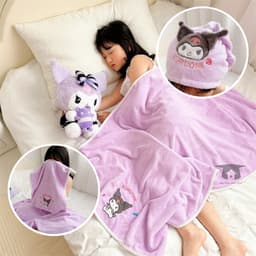 sét 2 Khăn Tắm Mềm Mại Thấm Hút Tốt In Hình Cinnamoroll Kuromi My Melody Purin Dog Cho bé yêu 3