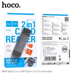 Đầu Đọc Thẻ 2in1 Hoco HB45 Usb/Type-C (3.0)/ (2.0). Đầu Đọc Thẻ Nhớ Hoco HB20 2.0 Chính Hãng 3