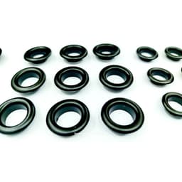 Khoen ore mắt cáo 10mm, 12mm, 14mm xi màu đen nhám (màu đen hẳn) Thau không gỉ Phụ liệu may mặc túi xách, balo, bạt ô tô 4