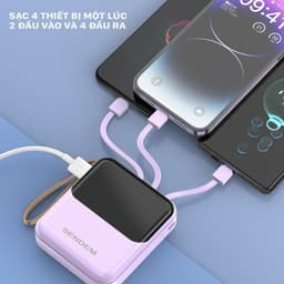 Pin Dự Phòng Sendem P301 10.000mAh Tích Hợp Sẵn Cáp Sạc và Pin Dự Phòng SENDEM PK81 10.000MAH. LKP 4