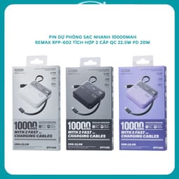Pin Dự Phòng Sạc Nhanh 22.5W REMAX RPP-603 20.000mah/ RPP-602 10.000mah. LKP 1