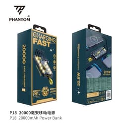 Pin Dự Phòng Trong Suốt 20000mAh PD02 20.000mAh/ PHANTOM P18/ Phantom P22Với 2 Cổng Sạc Nhanh. LKP 1