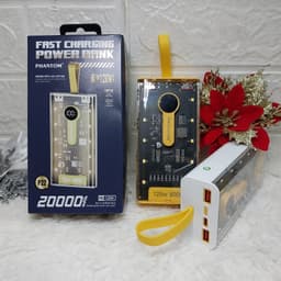 Pin Dự Phòng Trong Suốt 20000mAh PD02 20.000mAh/ PHANTOM P18/ Phantom P22Với 2 Cổng Sạc Nhanh. LKP 6