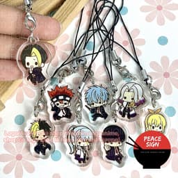 (mua 1 tặng 1) Dây treo điện thoại MASHLE: MAGIC AND MUSCLES ver ÁO KHOÁC Cơ bắp và phép thuật anime chibi mica 1