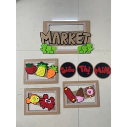BỌ MAKET SIÊU THỊ MI NI TRANG TRÍ STEM MẦM NON MINH ANH 8