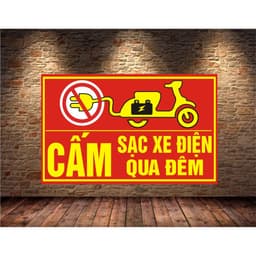 BIỂM BÁO CẤM SẠC ĐIỆN QUA ĐÊM, Cấm sạc xe máy điện 4
