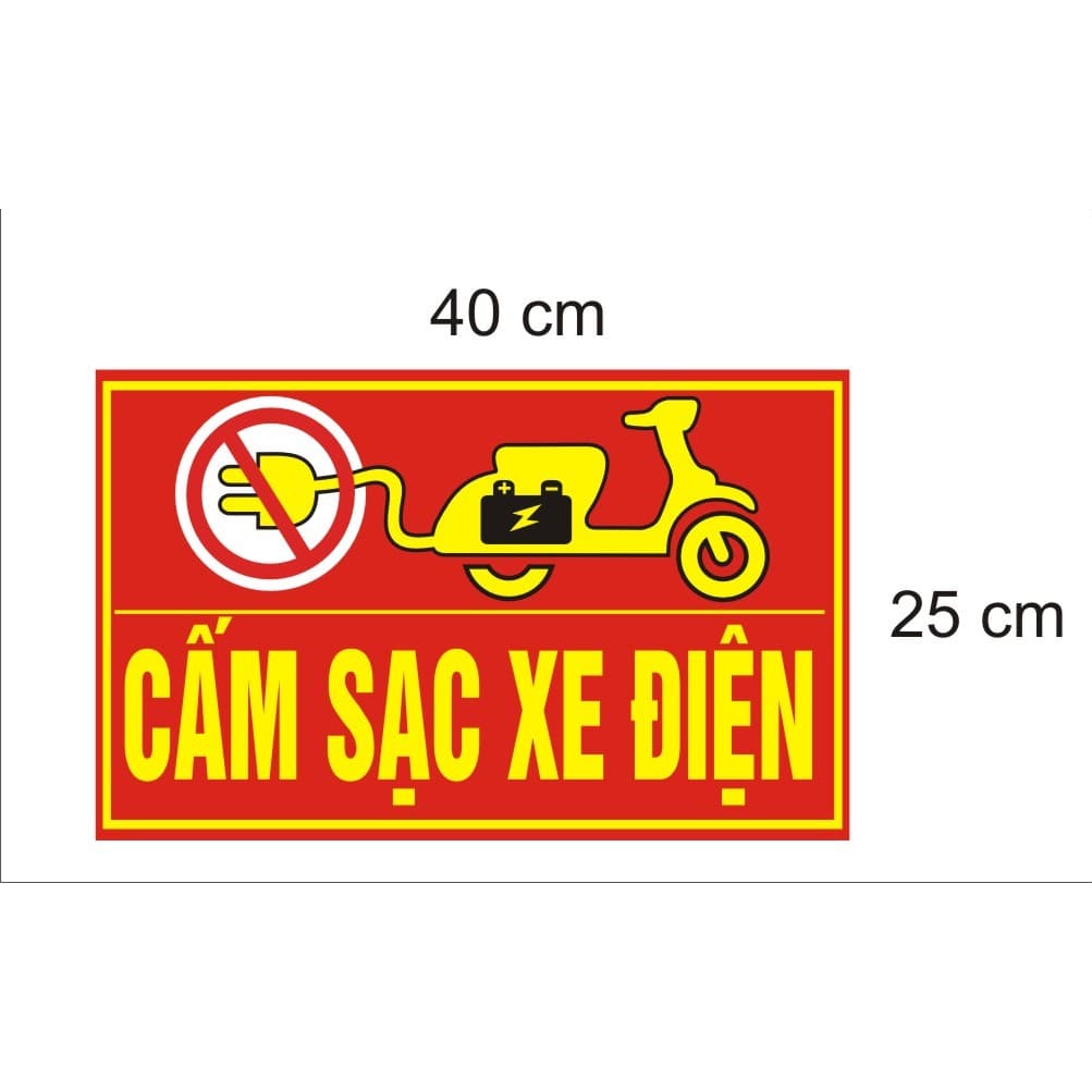 BIỂM BÁO CẤM SẠC ĐIỆN QUA ĐÊM, Cấm sạc xe máy điện
