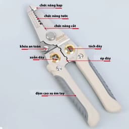 Kìm tuốt dây điện đa năng 7in1,kìm điện đa năng bằng thép không gỉ 3