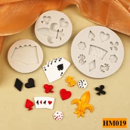 Khuôn silicon quân bài tây tạo hình trang trí handmade độc đáo  - HM019 2
