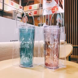 GÍA SỈ] Túi Trong Suốt Đựng Ly Bình Giữ Nhiệt, Túi Nhựa Dẻo Đựng Cốc Sang Trọng Tiện Lợi 1