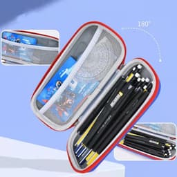 Hộp bút 3D trẻ em, hộp đựng bút cho bé trai học sinh cỡ lớn hình phi hành gia in nổi dễ thương 5