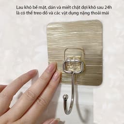 Móc dán tường siêu dính COMBO 5-10 inox 304 - Giải pháp treo đồ tiện ích, chịu lực cao - TH22 7