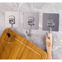 Móc dán tường siêu dính COMBO 5-10 inox 304 - Giải pháp treo đồ tiện ích, chịu lực cao - TH22 2