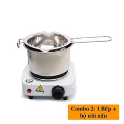 Bộ dụng cụ nấu nến, Bộ dụng cụ làm sáp thơm và nến thơm, nồi inox nấu sáp, ca nấu sáp, bếp điện nấu 3