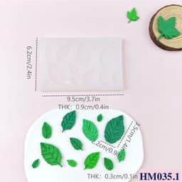 Khuôn silicon lá cây dùng tạo hình trang trí handmade đẹp - HM035 5
