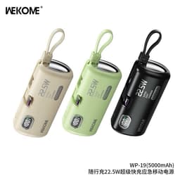 Pin Dự Phòng Sạc Nhanh 22.5W Wekome WP-19 5.000mAh và Pin Dự Phòng Power Bank 5.000mah. LKP 2