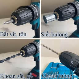 Máy khoan 2 Pin Makita 36v/ Dewalt 36v,48v/ HITACHI 36V kèm phụ kiện 24 món, Máy bắn vít 3 chức năng. LKP 9