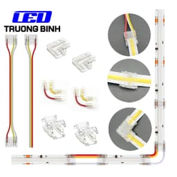 ĐẦU NỐI NHANH COB TRONG SUỐT 3PIN KHÔNG CẦN HÀN CHÌ BỀ RỘNG 10MM CHO LED DÂY FULL MÀU COB WS2811 WS2812B 1