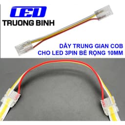 ĐẦU NỐI NHANH COB TRONG SUỐT 3PIN KHÔNG CẦN HÀN CHÌ BỀ RỘNG 10MM CHO LED DÂY FULL MÀU COB WS2811 WS2812B 9