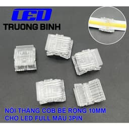ĐẦU NỐI NHANH COB TRONG SUỐT 3PIN KHÔNG CẦN HÀN CHÌ BỀ RỘNG 10MM CHO LED DÂY FULL MÀU COB WS2811 WS2812B 7