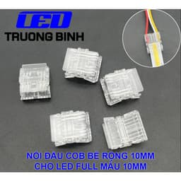 ĐẦU NỐI NHANH COB TRONG SUỐT 3PIN KHÔNG CẦN HÀN CHÌ BỀ RỘNG 10MM CHO LED DÂY FULL MÀU COB WS2811 WS2812B 6