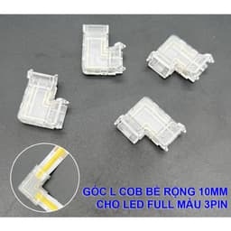 ĐẦU NỐI NHANH COB TRONG SUỐT 3PIN KHÔNG CẦN HÀN CHÌ BỀ RỘNG 10MM CHO LED DÂY FULL MÀU COB WS2811 WS2812B 8