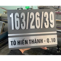 [ Tặng ] Keo dán hoặc ốc vít khi mua >Biển, bảng số nhà ALU phủ nhôm, cao cấp, 3