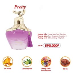 Nước hoa nữ Pretty 50ml - QUYẾN RŨ, NGỌT NGÀO - Cam kết chính hãng - Sản phẩm không hộp 3