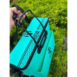 Thùng đựng cá đa năng Mingtu 50cm màu xanh đen vàng có thể gấp gọn tiện dụng Thùng đựng dụng cụ câu cá Đồ Câu Việt Bắc 4