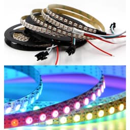 ĐÈN LED FULL MÀU 160LED 144LED ARGB NEOPIXEL WS2812B 5V BỀ RỘNG 5MM 7.5MM DÂY 1 MÉT 3