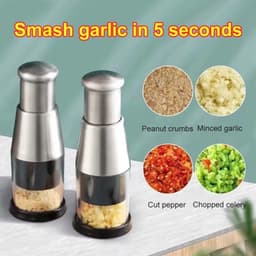 Dụng Cụ Băm Tỏi Bằng Inox 304 - Dụng Cụ Nghiền Tỏi, Nghiền Ớt Bằng Tay Bằng Thép Không Gỉ GIA DỤNG VĨNH NGÂN 1
