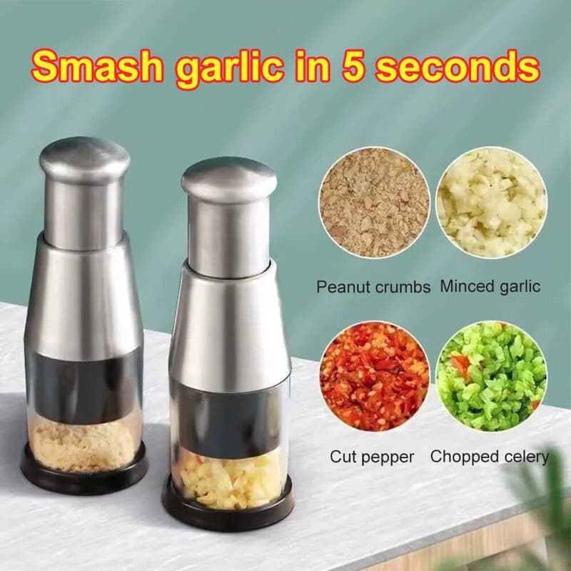 Dụng Cụ Băm Tỏi Bằng Inox 304 - Dụng Cụ Nghiền Tỏi, Nghiền Ớt Bằng Tay Bằng Thép Không Gỉ GIA DỤNG VĨNH NGÂN