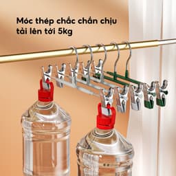 COMBO Móc kẹp quần áo thép không gỉ cao cấp JYoohome Móc chống trượt giữ đồ luôn gọn gàng 2