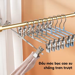 COMBO Móc kẹp quần áo thép không gỉ cao cấp JYoohome Móc chống trượt giữ đồ luôn gọn gàng 3