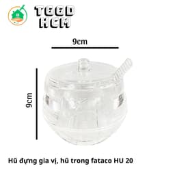 Hũ đựng gia vị, hũ nhựa trong fataco, HU 06, HU 20, No08 5