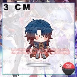 (mua 1 tặng 1) (3cm) Mô hình standee HONKAI STAR RAIl ver MẮT NHỎ mica chibi arcylic anime tượng trưng bày 5