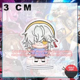 (mua 1 tặng 1) (3cm) Mô hình standee HONKAI STAR RAIl ver MẮT TRÒN mica chibi arcylic anime tượng trưng bày 5