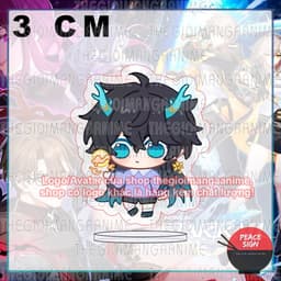 (mua 1 tặng 1) (3cm) Mô hình standee HONKAI STAR RAIl ver MẮT TRÒN mica chibi arcylic anime tượng trưng bày 3