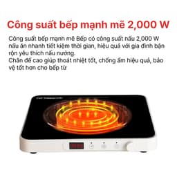 Bếp từ đơn HAPPYCOOK HSI-200KS (Công suất 2000W, Thiết kế núm xoay, Hẹn giờ, Cảm ứng, Mặt kính,Tự động ngắt khi quá tải) 3