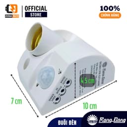 Đui đèn cảm biến chuyển động Rạng Đông 300w ĐCB01.PIR E27 bật tắt đèn tự động chính hãng 7
