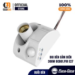 Đui đèn cảm biến chuyển động Rạng Đông 300w ĐCB01.PIR E27 bật tắt đèn tự động chính hãng 2