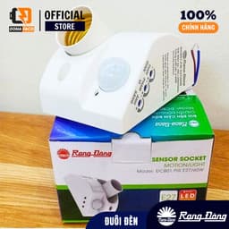 Đui đèn cảm biến chuyển động Rạng Đông 300w ĐCB01.PIR E27 bật tắt đèn tự động chính hãng 5