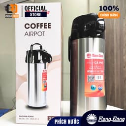 [ CHÍNH HÃNG ] Phích nước có cần bơm Rạng Đông RD-2045 ST1.E inox 2 lít pha trà pha cà phê 3