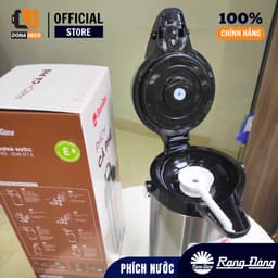 [ CHÍNH HÃNG ] Phích nước có cần bơm Rạng Đông RD-2045 ST1.E inox 2 lít pha trà pha cà phê 5