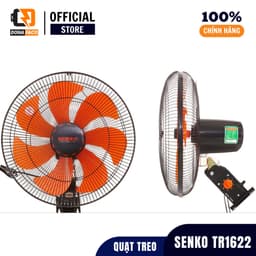 Quạt treo tường 2 dây Senko TC1622, quạt treo màu đen công xuất lớn 65W bảo hành 24 tháng 4