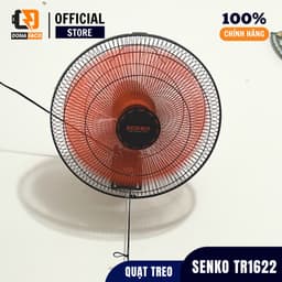 Quạt treo tường 2 dây Senko TC1622, quạt treo màu đen công xuất lớn 65W bảo hành 24 tháng 6