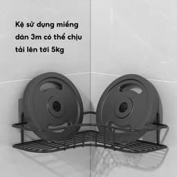 Kệ Góc Nhà Tắm Thép Không Gỉ JYoohome Kệ Dán Tường Tam Giác Nhà Bếp Phòng Tắm Chịu Tải 5KG 4