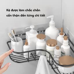 Kệ Góc Nhà Tắm Thép Không Gỉ JYoohome Kệ Dán Tường Tam Giác Nhà Bếp Phòng Tắm Chịu Tải 5KG 2