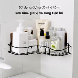 Kệ Góc Nhà Tắm Thép Không Gỉ JYoohome Kệ Dán Tường Tam Giác Nhà Bếp Phòng Tắm Chịu Tải 5KG 3